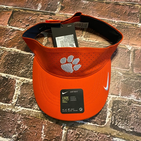 NWT Unisex Clemson Tigers Nike Dry Fit Visor Hat